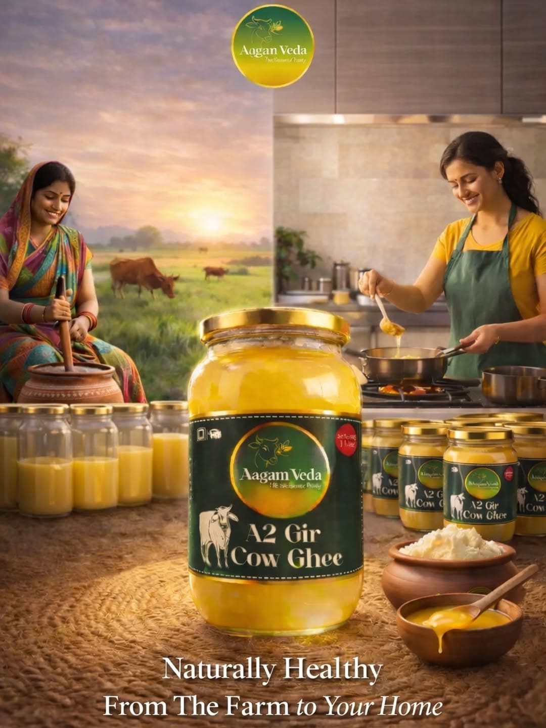 From Gir Somnath to your kitchen · @aagamveda